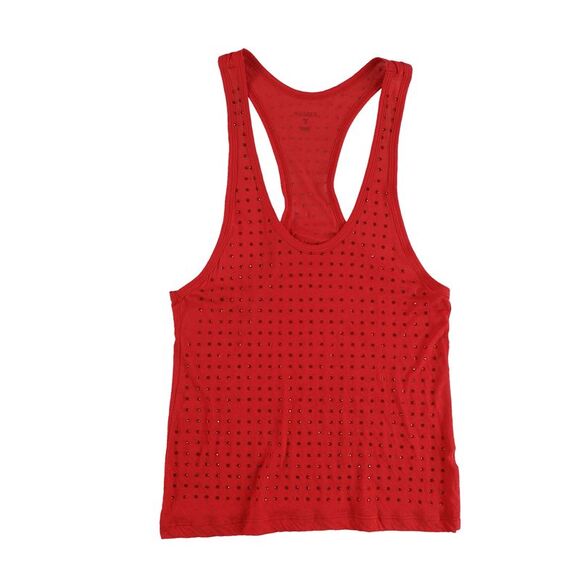 WESSEX Womens Circles Racerback Tank Top, Red, NWT - Picture 1 of 2